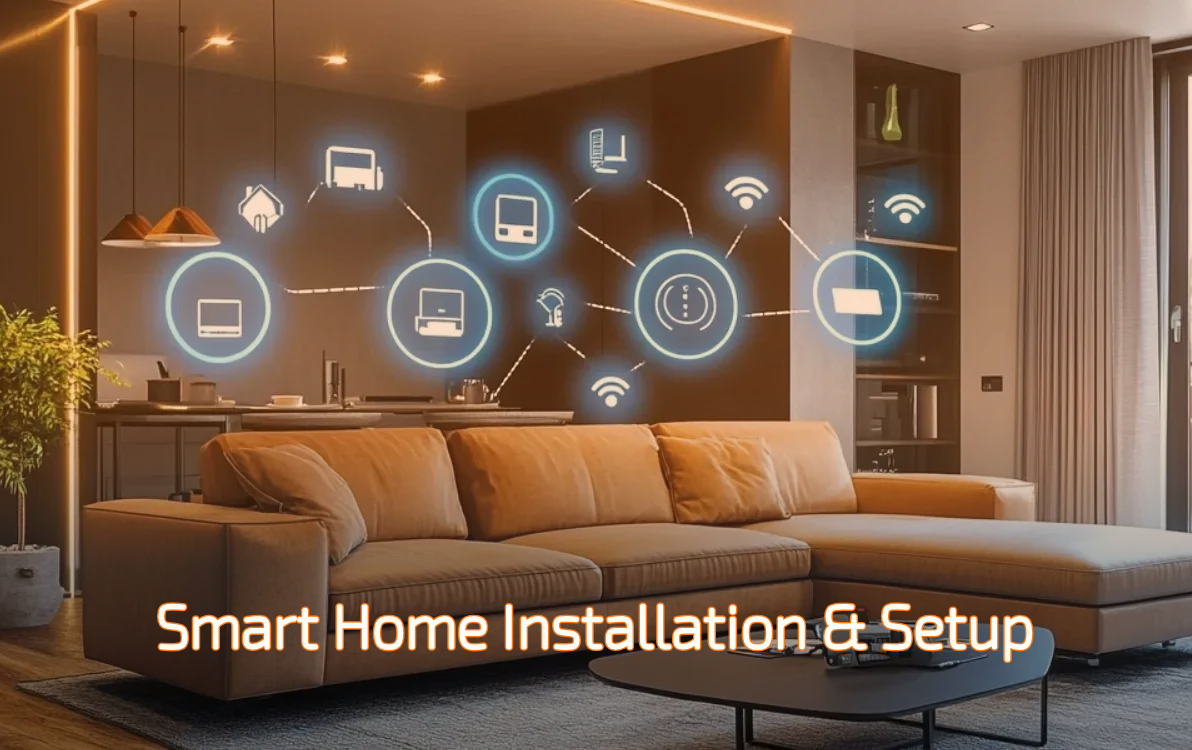 Smart home installation and setup with integrated devices for lighting, Wi-Fi, and security in Long Beach, Los Angeles and Orange County