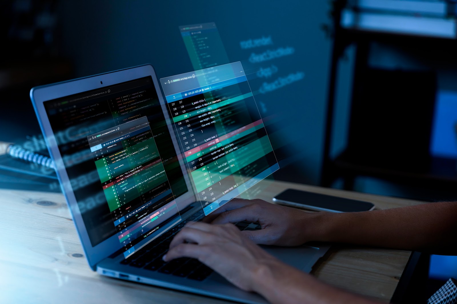 IT technician using remote monitoring and management software on laptop – NeuroWerx home office IT support Los Angeles & Orange County